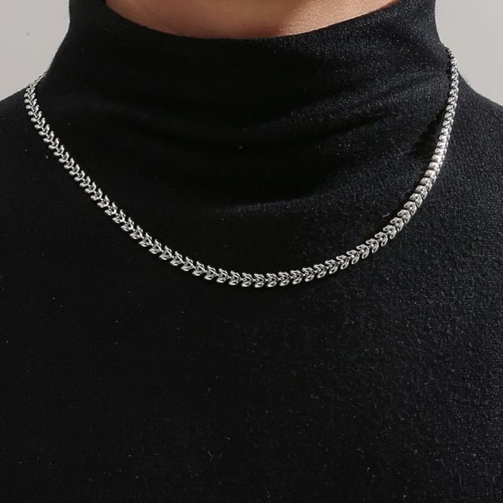NWT Artistic Circle Titanium Steel Necklace Classic Style